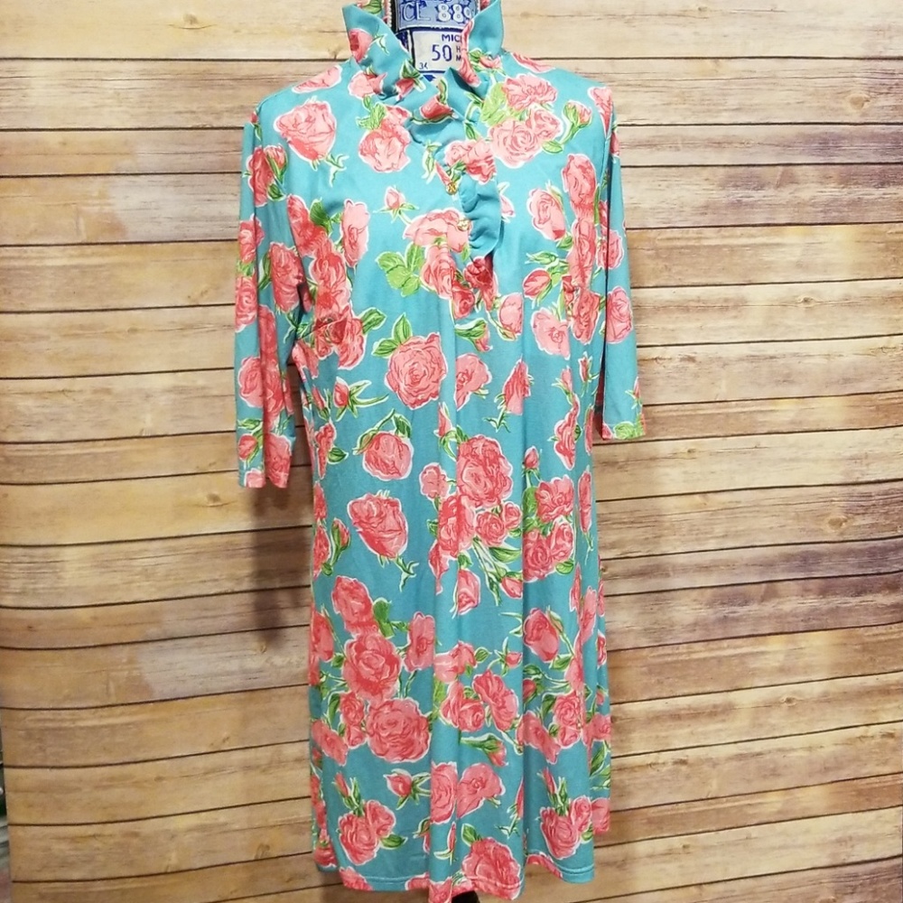 NWOT Simply Southern Ruffle Collar Dress